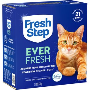 Fresh Step Outstretch Long Lasting Febreze Freshness Scented Clumping Clay Cat Litter, 21-lb box