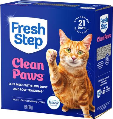 Show full view: Fresh Step Clean Paws Multi-Cat Scented Clumping Cat Litter, 22-lb box slide 9 of 13