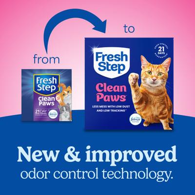 Show full view: Fresh Step Clean Paws Multi-Cat Scented Clumping Cat Litter, 22-lb box slide 3 of 13
