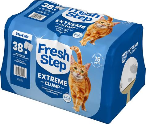 Show full view: Fresh Step Extreme Mountain Spring Febreze Scented Clumping Clay Cat Litter, 38-lb bag slide 9 of 13