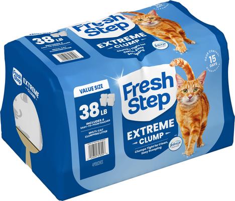 Show full view: Fresh Step Extreme Mountain Spring Febreze Scented Clumping Clay Cat Litter, 38-lb bag slide 8 of 13