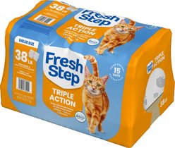 Fresh Step Triple Action Scented Clumping Clay Cat Litter, 38-lb bag slide 2 of 4