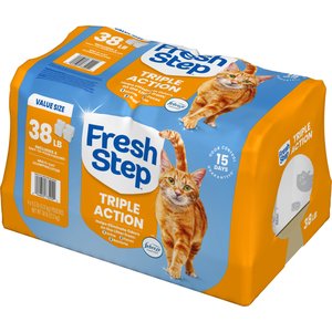Fresh Step Triple Action Scented Clumping Clay Cat Litter, 38-lb bag