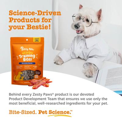 Show full view: Zesty Paws All-in-One Bacon Flavored Soft & Chewy Training Bites Multivitamin Dog Treats, 8-oz bag slide 5 of 12