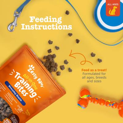 Show full view: Zesty Paws All-in-One Bacon Flavored Soft & Chewy Training Bites Multivitamin Dog Treats, 8-oz bag slide 6 of 12