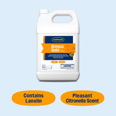Show full view: Farnam Bronco Gold 2-in-1 Fly Horse Spray & Coat Conditioner, 1-gal bottle slide 7 of 11
