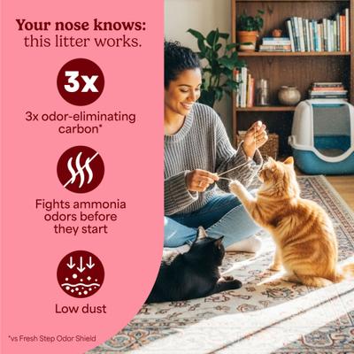 Show full view: Fresh Step Heavy Duty 30 Day Odor Control with Febreze Freshness Clumping Cat Litter, 22-lb box slide 5 of 13