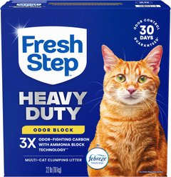 Fresh Step Heavy Duty 30 Day Odor Control with Febreze Freshness Clumping Cat Litter, 22-lb box