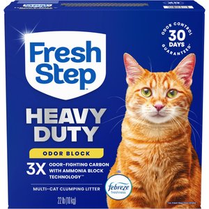 Fresh Step Heavy Duty 30 Day Odor Control with Febreze Freshness Clumping Cat Litter, 22-lb box