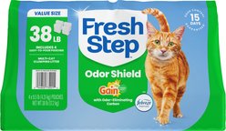 Fresh Step Febreze Freshness Gain Scented Clumping Clay Cat Litter, 38-lb