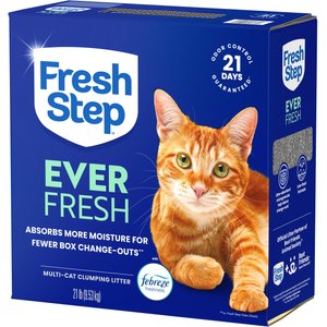 Fresh Step Outstretch Long Lasting Febreze Freshness Scented Clumping Clay Cat Litter, 21-lb box