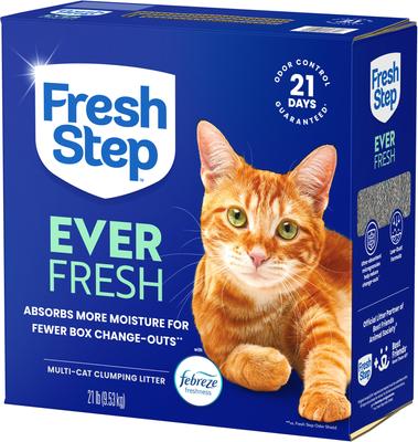 Show full view: Fresh Step Outstretch Long Lasting Febreze Freshness Scented Clumping Clay Cat Litter, 21-lb box slide 9 of 12