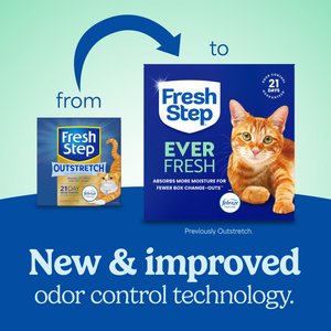 Fresh Step Outstretch Long Lasting Febreze Freshness Scented Clumping Clay Cat Litter, 21-lb box