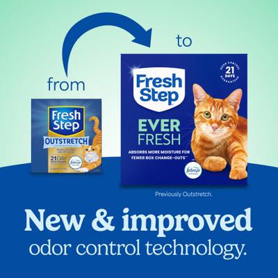 Show full view: Fresh Step Outstretch Long Lasting Febreze Freshness Scented Clumping Clay Cat Litter, 21-lb box slide 3 of 12