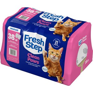 Fresh Step Clean Paws Multi-Cat Scented Clumping Cat Litter, 38-lb