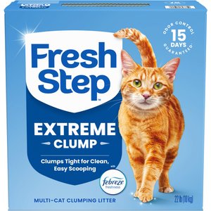 Fresh Step Extreme Mountain Spring Febreze Scented Clumping Clay Cat Litter, 22-lb box