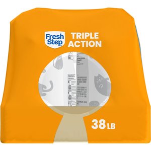 Fresh Step Triple Action Scented Clumping Clay Cat Litter, 38-lb bag