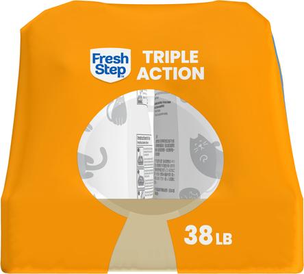 Show full view: Fresh Step Triple Action Scented Clumping Clay Cat Litter, 38-lb bag slide 5 of 7