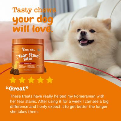 Show full view: Zesty Paws Tear Stain Bites Chicken Flavored Soft Chews Supplement for Dogs, 90 count slide 7 of 12