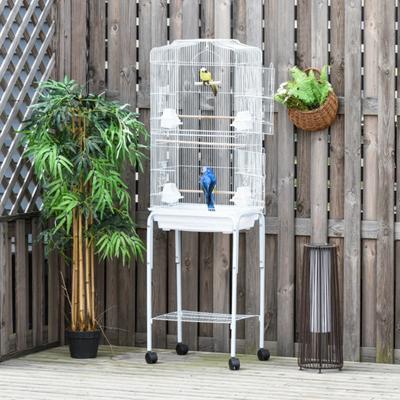 Show full view: Little Pals 60-in Metal Indoor Bird Cage Starter Kit with Detachable Rolling Stand slide 7 of 8
