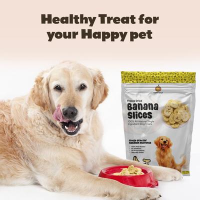 Show full view: Happy Olly Freeze-Dried Banana Slices Grain-Free Digestive Support Freeze-Dried Dog & Cat Treats, 3-oz bag slide 7 of 10