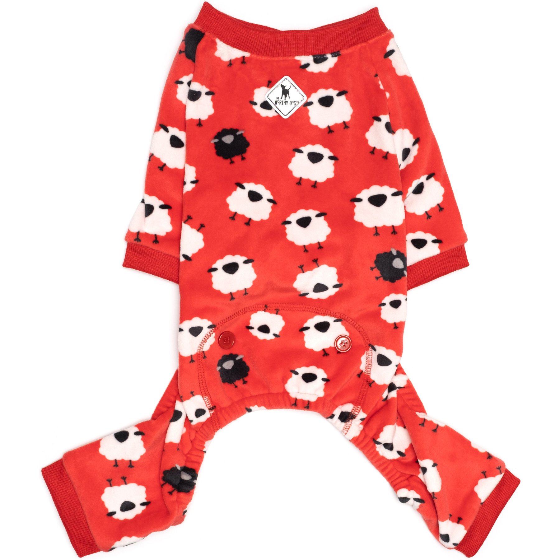 The Worthy Dog Jammies Dog Pajamas, Counting Sheep, Large