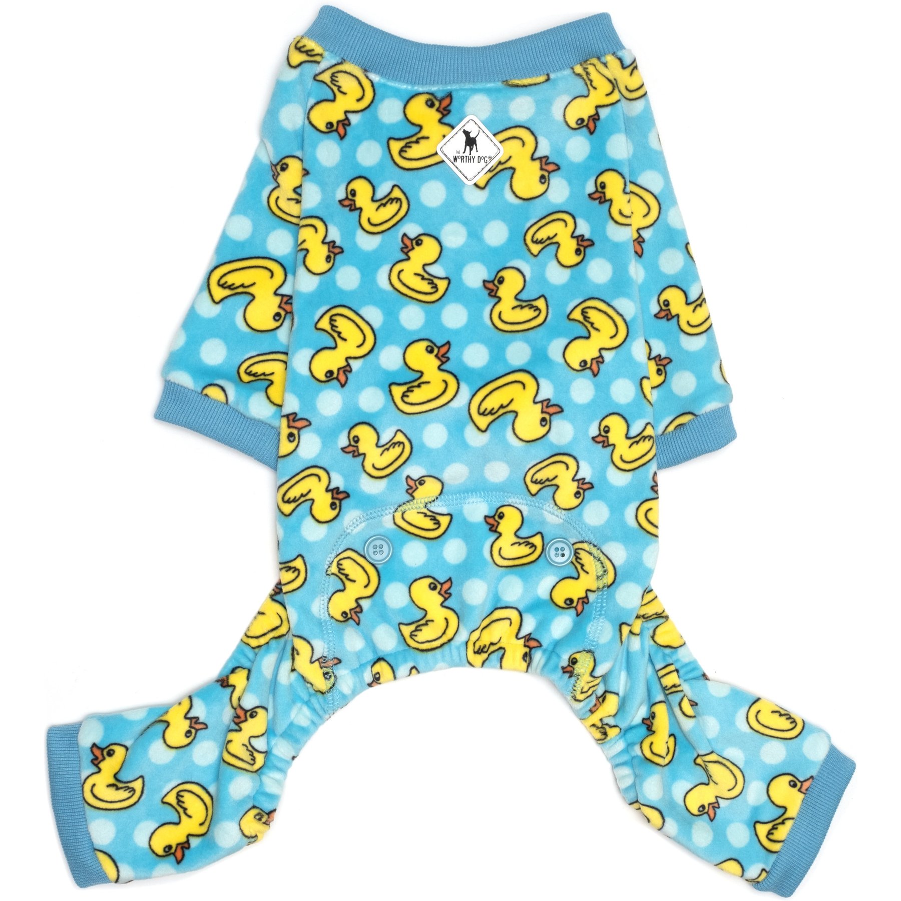 The Worthy Dog Jammies Dog Pajamas, Rubber Duck, Large