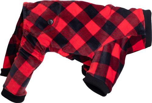 Show full view: The Worthy Dog Jammies Dog Pajamas, Black/Red Buffalo, Small slide 5 of 5