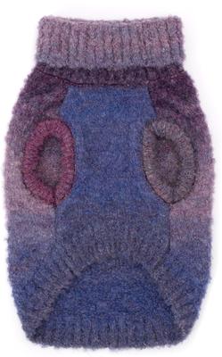 Show full view: The Worthy Dog Ombre Turtleneck Dog Sweater, Purple, Large slide 3 of 3