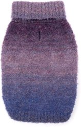 The Worthy Dog Ombre Turtleneck Dog Sweater, Purple, Small