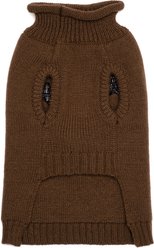 The Worthy Dog Reindeer Face Dog Sweater, Brown, Large slide 2 of 3