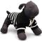 Show in main carousel: The Worthy Dog Stripe 1/4 Zip Pullover Dog Sweater, Black/White, Large slide 4 of 4