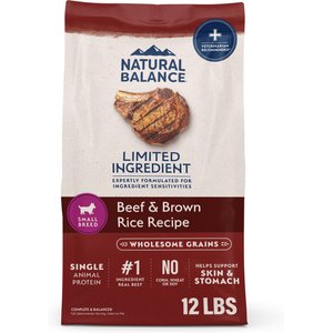 Natural Balance Limited Ingredient Beef & Brown Rice Small Breed Recipe Dry Dog Food, 12-lb bag