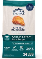 Natural Balance Limited Ingredient Chicken & Brown Rice Recipe Dry Dog Food, 24-lb bag