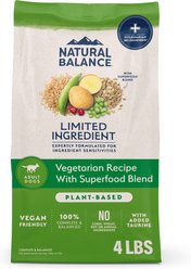 Natural Balance Limited Ingredient Vegetarian Recipe Dry Dog Food, 4-lb bag