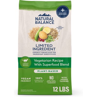 Natural Balance Natural Balance Limited Ingredient Vegetarian Recipe Dry Dog Food, 12-lb bag