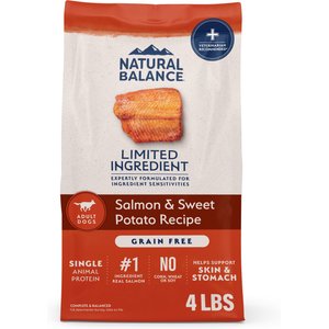 Natural Balance Limited Ingredient Grain-Free Salmon & Sweet Potato Recipe Dry Dog Food, 4-lb bag