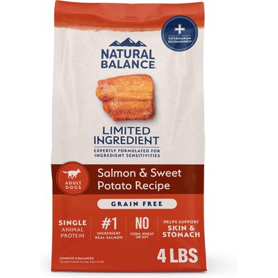 Natural Balance Natural Balance Limited Ingredient Grain-Free Salmon & Sweet Potato Recipe Dry Dog Food, 4-lb bag