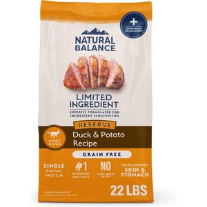 Natural Balance Limited Ingredient Reserve Grain-Free Duck & Potato Recipe Dry Dog Food, 22-lb bag