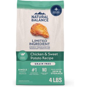 Natural Balance Limited Ingredient Grain-Free Chicken & Sweet Potato Recipe Dry Dog Food, 4-lb bag