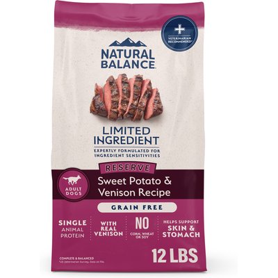 Natural Balance Natural Balance Limited Ingredient Reserve Grain-Free Sweet Potato & Venison Recipe Dry Dog Food, 12-lb bag