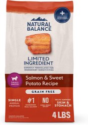 Natural Balance Limited Ingredient Grain-Free Salmon & Sweet Potato Small Breed Bites Recipe Dry Dog Food, 4-lb bag