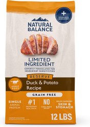 Natural Balance Limited Ingredient Reserve Grain-Free Duck & Potato Recipe Dry Dog Food, 12-lb bag