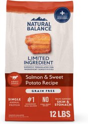 Natural Balance Limited Ingredient Grain-Free Salmon & Sweet Potato Recipe Dry Dog Food, 12-lb bag