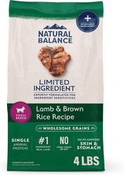 Natural Balance Limited Ingredient Lamb & Brown Rice Small Breed Bites Recipe Dry Dog Food, 4-lb bag