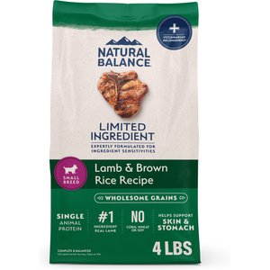 Natural Balance Limited Ingredient Lamb & Brown Rice Small Breed Bites Recipe Dry Dog Food, 4-lb bag