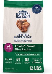 Natural Balance Limited Ingredient Lamb & Brown Rice Small Breed Bites Recipe Dry Dog Food, 12-lb bag