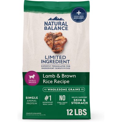 Natural Balance Natural Balance Limited Ingredient Lamb & Brown Rice Small Breed Bites Recipe Dry Dog Food, 12-lb bag