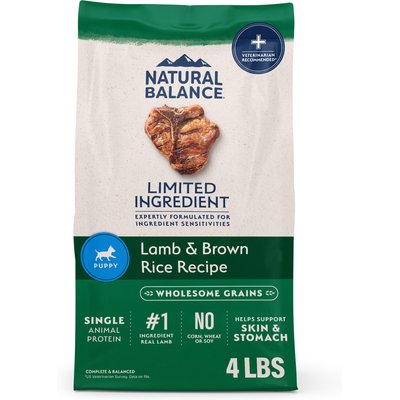 Natural Balance Natural Balance Limited Ingredient Lamb & Brown Rice Puppy Recipe Dry Dog Food, 4-lb bag