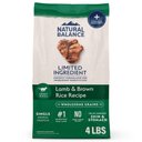 Natural Balance Limited Ingredient Lamb & Brown Rice Recipe Dry Dog Food, 4-lb bag